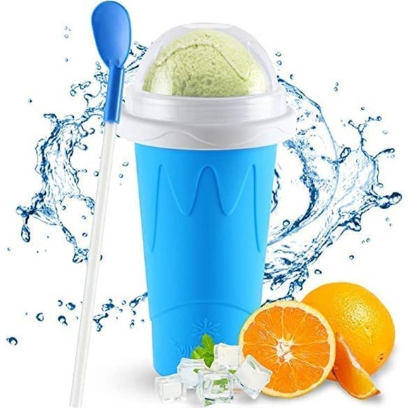 Slushy Maker Cup Portable and Double Layer Ice Cream Slushie Maker (Blue) - Picture 1 of 10